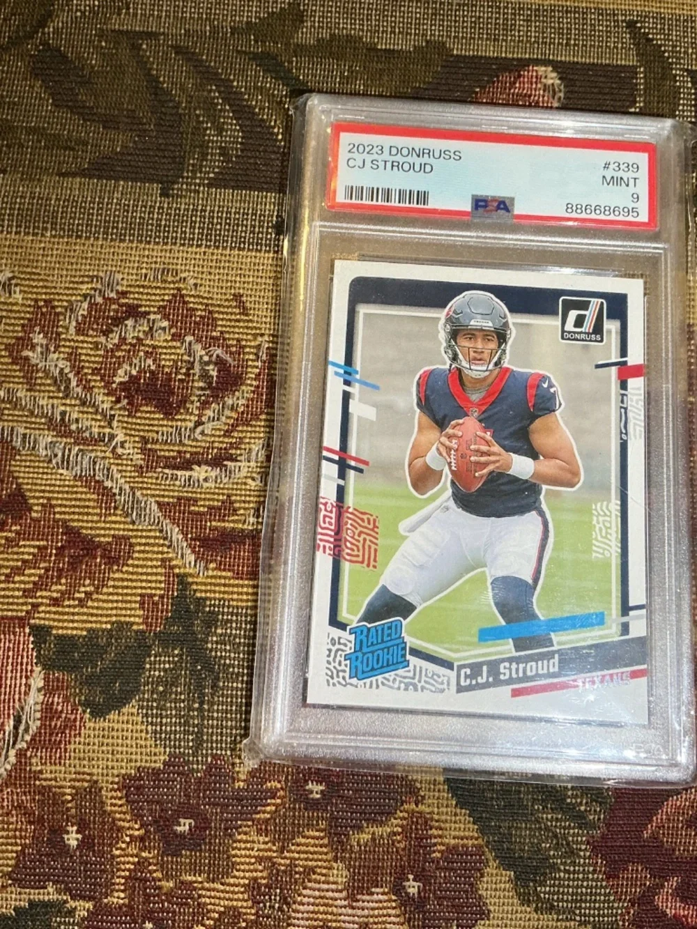 2023 Donruss Rated Rookie #339 CJ Stroud Graded NFL Card PSA MINT 9